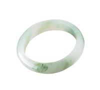 Natural Green Jade Bangle Bracelet for Women Round Good Luck with Box Elegant Meditation Mother Gift Birthday