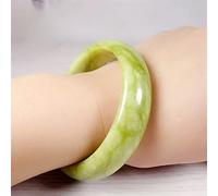 Natural Green Jade Stone Bangle Bracelet Hand-Carved Charm Jewellery Accessories Amulet Fashion For Men Women Luck Gifts (Gem Color : 62-64mm)