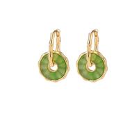 Natural Green Jade Stud Earrings, EarringHotan Jewelry presentfor Wife Mom Girlfriend,