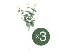 Natural Green Set of 3 Eucalyptus Stem Leaf Filler Spray (46cm)