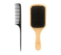Natural Hair Brush with Wooden Handle for Smooth Shining Hair and Scalp Massage Air Mattress Massage Brush