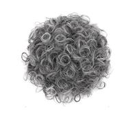 Natural Hair Bun Messy Bun Hair Pieces for Women, Elastic Drawstring Curly Ponytail Extension 1PCS Synthetic Hair Pieces Elegant or Chic Look(GRAY)