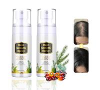 Natural Hair Growth Spray Nurturing Scalp, Hair Growth Serum with Batana Oil Rosemary Oil Castor Oil and Biotin, Effective Hair Thickening for Men and Women of All Hair Types 2 Fl.oz (2 PCS)