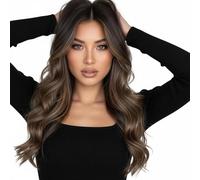 Natural Hair Piece - Curly Wig Clip, 18 Inches Extension with Invisible Clips, Heat Resistant Synthetic Hair with Soft Texture, Women Easy Attachment, Styling Accessory for Event Wedding Office