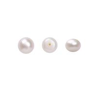 Natural Half Drilled Pearl Beads White 8.5-9mm 6pcs AAAA Freshwater Cultured Loose Gemstone Beads for DIY Stud Earring Jewelry Making