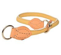 NATURAL Hand Made Real LEATHER ROLLED SLIP DOG Choker COLORFUL COLLARS (24")