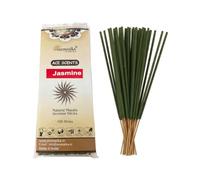 Natural Hand Rolled Incense Sticks 100 Pack Premium Masala Joss Sticks Long Burning Aromatherapy Incense for Relaxation Meditation Yoga Home Fragrance Spiritual Use Vegan Eco Friendly (Jasmine)