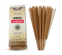 Natural Hand Rolled Incense Sticks 100 Pack Premium Masala Joss Sticks Long Burning Aromatherapy Incense for Relaxation Meditation Home Fragrance Spiritual Use Vegan Friendly (Sandalwood)
