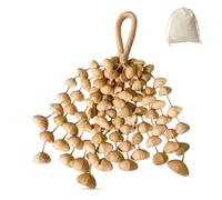 Natural handmade shell rattles for sound bath,ASMR, meditation, yoga,Seed shaker instrument relieves anxiety and calms the mind,Easy-to-Use sound healing tool(chacha)