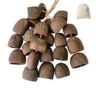 Natural handmade shell rattles for sound bath,ASMR, meditation, yoga,Seed shaker instrument relieves anxiety and calms the mind,Easy-to-Use sound healing tool(salin)
