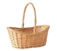 Natural Handwoven Willow Garden Basket with Handle, 11.81x8.27x11.81 Inch Wicker Picnic Basket for Gathering Vegetables, Harvesting, Storage