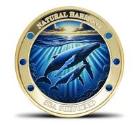 Natural Harmony Sea Shepherd Challenge Coin Whale Inspirational Design Coins Gift