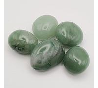 Natural Healing Crystals Green Aventurine Tumbled Stones, 2-3.5cm, Set of 5 Polished Gemstones with Cotton Pouch, 70-90g Total Weight