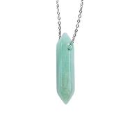 Natural Healing Necklace - Hexagonal Crystal Dot Pendant - Anxiety Relief - Gift Crystal Jewelry