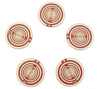 Natural Healing Polarized Disc for Pain Relief and Energy Balancing Featuring Five Elements Traditional Design and Copper Coil Oscillation (red)