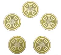 Natural Healing Therapy Disc Set 5 Colors for Pain Relief Energy Balancing Five Elements Design Portable 8cm(Yellow)