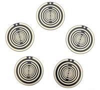 Natural Healing Therapy Disc Set 5 Colors for Pain Relief Energy Balancing Five Elements Design Portable 8cm(Black)