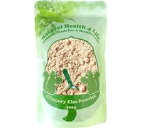 Natural Health 4 Life 100% Pure Inner Bark Slippery Elm Powder - Support Gut Health, Gluten-Free, Vegan, Suitable for All Ages - 500g Slippery Elm Powder Resealable Pouch with Scoop