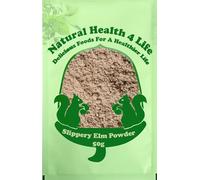 Natural Health 4 Life 100% Pure Inner Bark Slippery Elm Powder - Support Gut Health, Vegan - 50g Slippery Elm Powder Bag