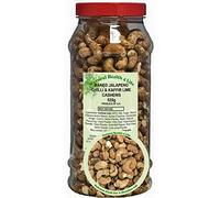 Natural Health 4 Life Baked Jalapeno Chilli and Lime Cashew Nuts 525g - High in Protein, Vegan and Gluten Free Snack, Perfect for Sharing, Gifting in Resealable Presentation Jar