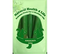 Natural Health 4 Life Candied Green Angelica 100g - Traditional Cake Decoration Ingredient for Fruit Cakes, Biscuits, Baking and Desserts, Vegan & Fat Free, Plastic Bag (1 Bag)
