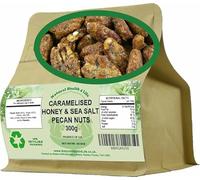 Natural Health 4 Life Caramelised Honey Salted Pecan Nuts 300g, Dairy & Gluten Free, Source of Protein and Fibre, Caramelised Snack Nutsin Recyclable Kraft Pouch (1 Pouch)