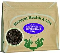 Natural Health 4 Life Carol Anne Confectioner Dark Chocolate Coffee Beans 1kg, Chocolate Covered Coffee Beans in Resealable Pouch, 5.4g Protein/100g, Ideal Snack for Parties, Events (1 Pouch)