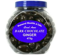 Natural Health 4 Life Carol Anne Confectionery Dark Chocolate Ginger 475 g