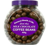 Natural Health 4 Life Carol Anne Milk Chocolate Coffee Beans 450g in Gift Jar