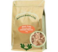 Natural Health 4 Life Crystallised Ginger Pieces 1 kg (1 Pouch)