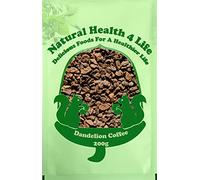 Natural Health 4 Life Dandelion Coffee 200g, Caffeine Free Roasted Dandelion Root Coffee Substitute, Vegan Alternative in Bag for Detox, Liver Support and Wellness (1 Bag)