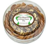 Natural Health 4 Life Deluxe Mixed Nuts & Dried Pears Gift Box 900g - Cashews, Walnuts, Almonds, Brazils & Pecans, High in Protein and Fibre, Ideal for Health-Conscious Snackers