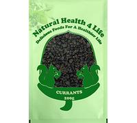 Natural Health 4 Life Dried Currants 200g Bag, Naturally Seedless Zante Grapes, Vegan, Gluten Free, Fat Free, Low Salt, Sweet Fruit for Baking, Cooking, Snacking and Desserts (1 Bag)