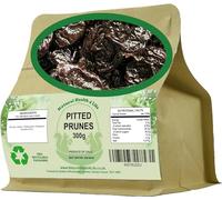 Natural Health 4 Life Dried Pitted Prunes 300g in Kraft Paper Tub, High in Fibre, Fat Free, Low Salt, Dried Fruits for Baking, Breakfast, Snacking and Supporting Digestive Health (1 Tub)