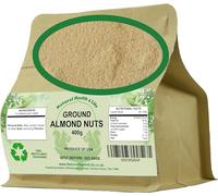 Natural Health 4 Life Finest Ground Almonds 400g, Finely Blanched Almond Flour for Baking, Marzipan, Desserts, Gluten-Free, Vegan, High in Protein and Fibre, Kraft Pouch (1 Pouch)