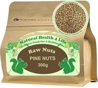 Natural Health 4 Life, Raw Nuts, Pine Nut Nuts 300 grams in Kraft Pouch (1 Pouch)