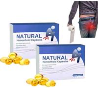 Natural Hemorrhoid Capsules, Natural Herbal Strength Hemorrhoid Capsules, Fast-Absorbing Formula for Women & Men (2 Box)