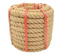 Natural Hemp Rope (1 in X 50 Ft) Twisted Manila Rope Thick Jute Rope for Crafts, Porch Swing Rope, Hemp Rope for Decor, Railing, Docks, Landscaping (50)