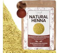Natural Henna Powder 500G AAA+ Quality Natural Hair Colouring Adds Shine and Volume Auburn and Copper - Henna for Hand Tattooing Reclosable packaging