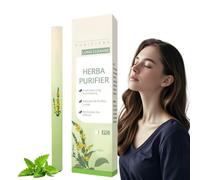 Natural Her/bal Diffuser Pen,Her/bal Diffuser Pen with Extracts of Mul/lein,Breathing Improvement,Mul/lein Inh/aler for Lung Cleansing and Breathing Support,Breathing Exercise Stick#Green