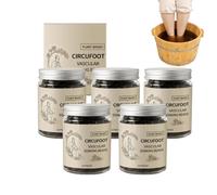 Natural Herbal Foot Soak Beads with Mugwort - Detox Foot Soak Beads for Smelly Feet - Relaxing & Soaking Spa for Tired Feet, Helps Soothe and Refresh, Home Pedicure, For Men & Women (5 Bottles)