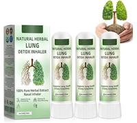 Natural Herbal Lung Detox Inhaler, 2025 New Herbal Lung Cleansing Inhaler, Lung Mucus Cleansing Inhaler, Lung Enhancement and Care Inhaler, Natural Nasal Inhaler (3 Pcs)