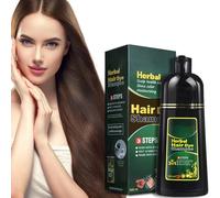 Natural Herbal Shampoo for Dyeing Hair in 10 Minutes, Colouring Shampoo for Black Hair, Multicoloured Hair Dye for Men and Women (Chestnut Brown)
