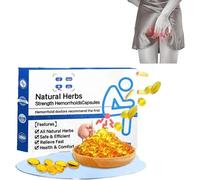 Natural Herbal Strength Hemorrhoid Capsules, Natural Hemorrhoid Relief Capsules,Haemorrhoids & Pile Cream, Rapid Hemorrhoid Treatment, Helps Relieve Itching,Burning (1Box)