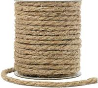 Natural Hessian Jute Twine Cord - 2mm, 6mm, 12mm Wide String for Crafts, Floristry Supplies, Gift Wrapping, Garden and Wedding, Brown String for DIY Projects (Natural, 10m) -Craft Queen LTD