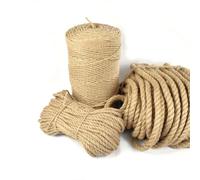 Natural Hessian Jute Twine Cord - 2mm, 6mm, 12mm Wide String for Crafts, Floristry Supplies, Gift Wrapping, Garden and Wedding, Brown String for DIY Projects by Discount Fabrics LTD (Natural,10m)