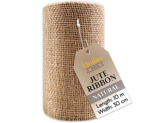 Natural Hessian Roll Ribbon Jute Ribbon | Brown | Decorative Boho Table Runner