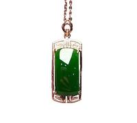 Natural Hetian Jade Pendant Women Jasper Necklace with Certificate