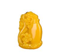 Natural Hetian Jade Topaz Men and Women Plum Blossom Vase Pendant Ping an Vase Jade Pendant Necklace Pendant
