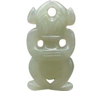 Natural Hetian Xiu Jade Monkey Pendant Necklace (with Lanyard) for Women Genuine